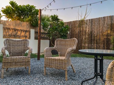 Gravel Patio and Outdoor Furniture