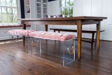 Dining Table With Acrylic Benches