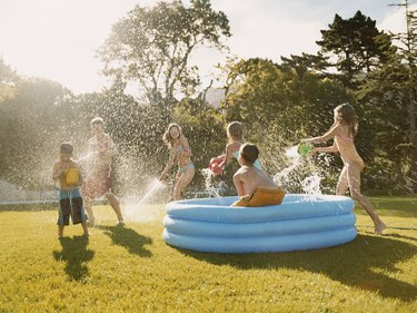 Keeping inflatable pool sales clean