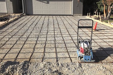 Residential Driveway Ready For Pouring The Concrete