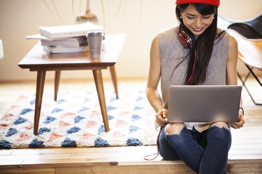 Young female start up business woman  in office