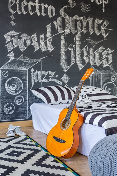 Bedroom of a music lover