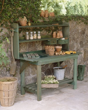 Potting bench.