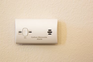 Carbon Monoxide Alarm Attached to Wall