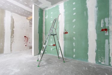 drywalled walls