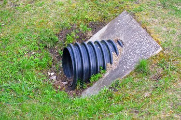 Plastic water drainage pipe.