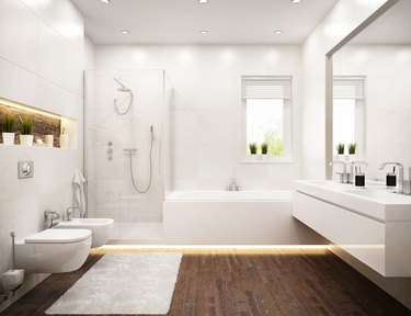 Modern design bathroom white