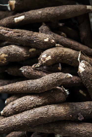 Salsify vegetables on market in malaysia