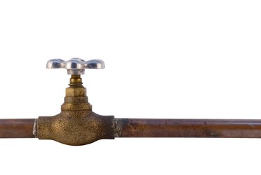 water line with in-line valve