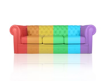 leather chester sofa colored in rainbow