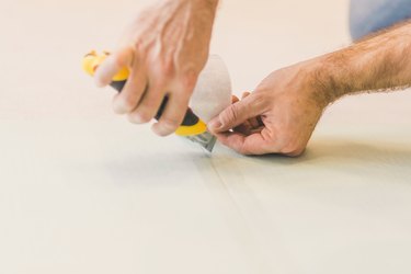 Man laying substrate