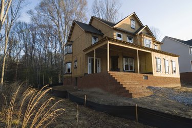 House construction site.