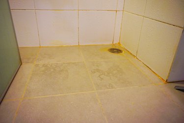 Old floor bathroom and Dirty Toilet