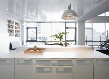 Modern kitchen in luxury highrise apartment