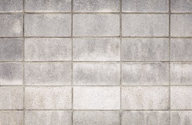 Concrete block wall seamless background and pattern texture