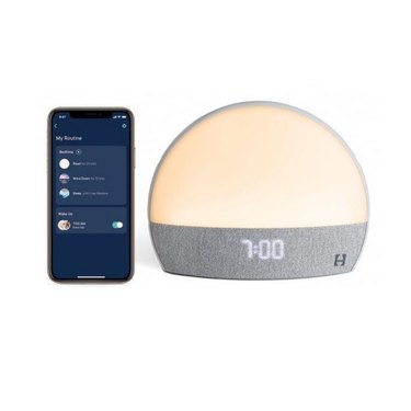 phone and dome-shaped smart light alarm clock