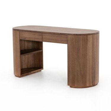 round wood desk