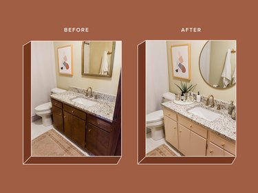 Repaint Your Bathroom Vanity Without Any Mess Tutorial | Hunker