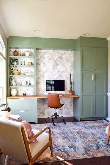 25 Peaceful And Elegant Green Home Office Decor Ideas - Shelterness