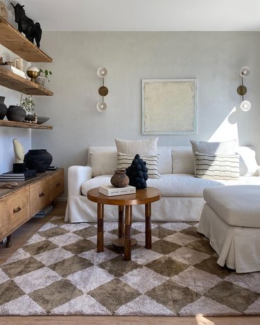 eye swoon living room checkerboard rug