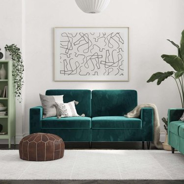 DHP Green Velvet Cooper Sofa
