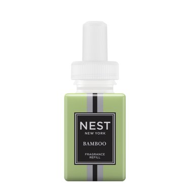 lime green essential oil bottle with gray text