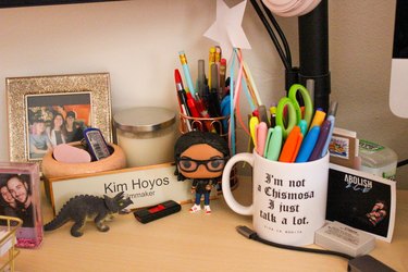 Kim Hoyos' desk display