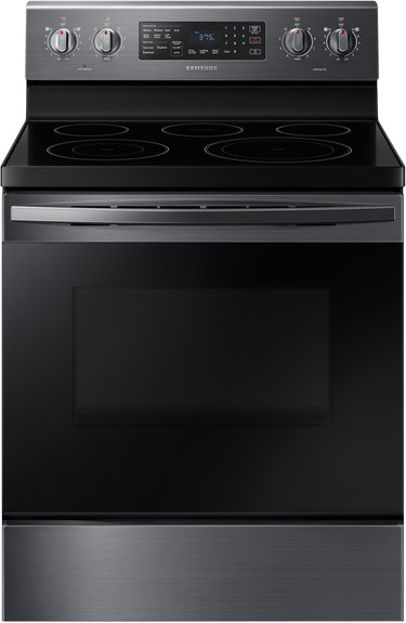 black flat top electric stove