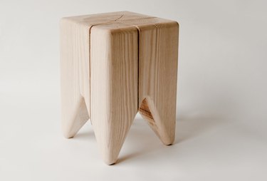 eco-friendly furniture with wooden stool