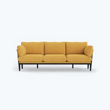 yellow three seater eco-friendly couch from Floyd Home