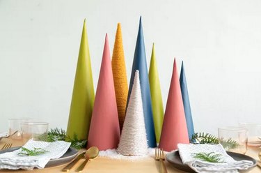 Colorful Christmas Tree Forrest Centerpiece