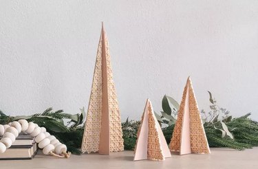 Cane and Leather Christmas Trees