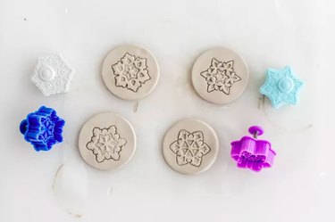 Clay ornaments with cookie cutters