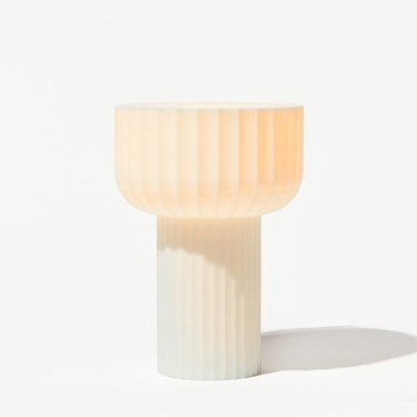 sustainable home decor with column-inspired lamp