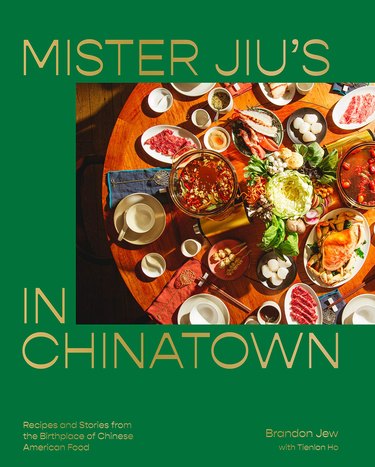 green book cover with photo of food and title "Mister Jiu's in Chinatown"