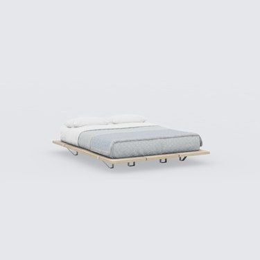 panel eco-friendly bed frame with mattress on top