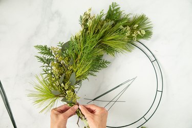 how to make a DIY Foraged Holiday Wreath