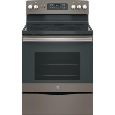 bronze stainless steel flat top electric stove