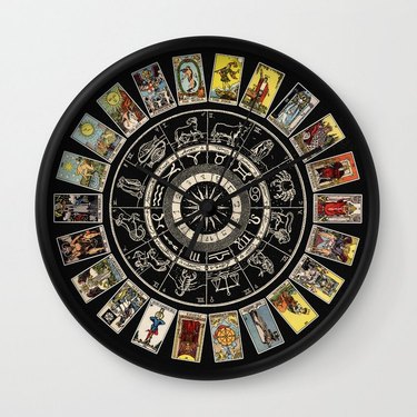 The Major Arcana & the Wheel of the Zodiac Wall Clock
