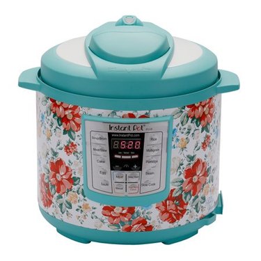 teal and floral Instant Pot slow cooker