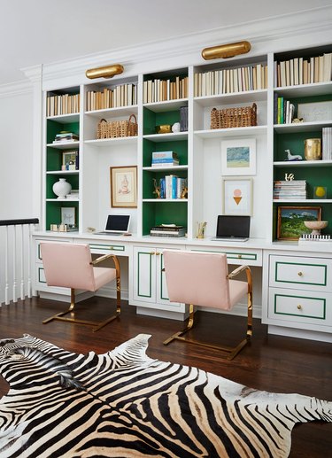 Desk Organization Ideas with Organized home office set-up with built-ins by Amie Corley