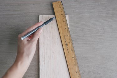 Drawing a triangle on balsa wood