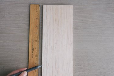 Marking height on balsa wood with a pencil