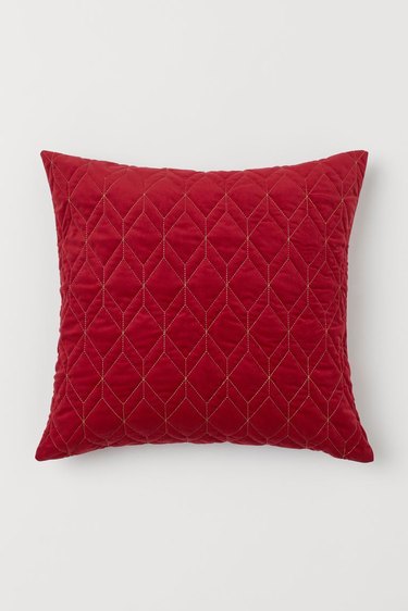 red velvet pillow