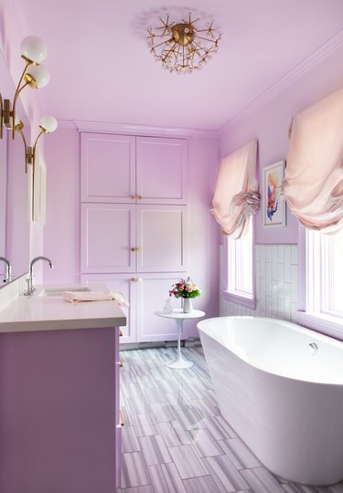 purple bathroom paint