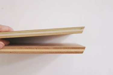 Two boards mitered on the ends to 30 degree angles