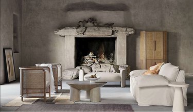 rustic-minimalist living room