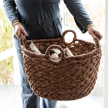 person holding basket