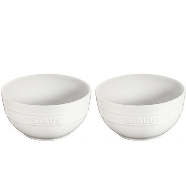 two staub ceramic bowls