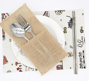 Cheonus Wedding Studio 10-Piece Burlap Cutlery Bags